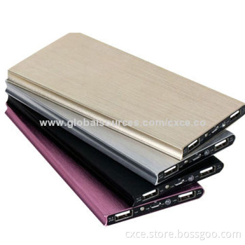 Power bank, 12800mAh, metal cover, dual SUB, ultra-slim, PB08